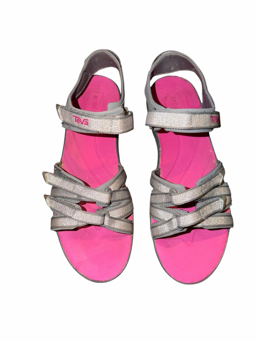 Teva Tirra Women’s Metallic Silver Pink Sport Sandals Size 7